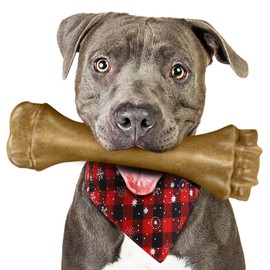 PUPTILY Dog Toys for Aggressive Chewers, Indestructible Bones for Aggressive Chewers, Tough Puppy Chew Toy for Heavy Duty Dogs, Big Dog Teething Toys with Durable Nylon for Large/Medium Breed Puppies