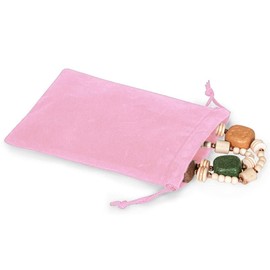 NW Pink Velour Jewelry Pouches With Cord Drawstrings - 4x5.5in. - 200 Pack