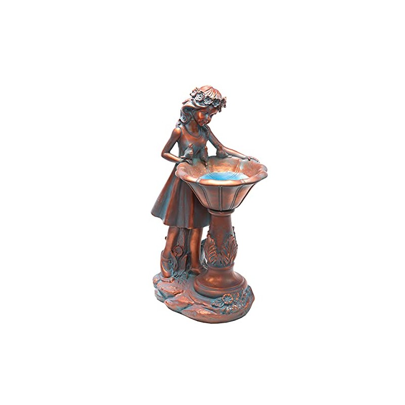 BRECK'S - Outdoor Solar Powered Garden Girl Statue