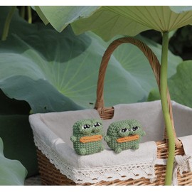 Yatchen Plush Case for AirPods 4, Kawaii Cute 3D Cartoon Fur Sausage Mouth Frog Design Funny Mini AirPods 4rd Generation Cover with Keychain Protective Case for Women Girls