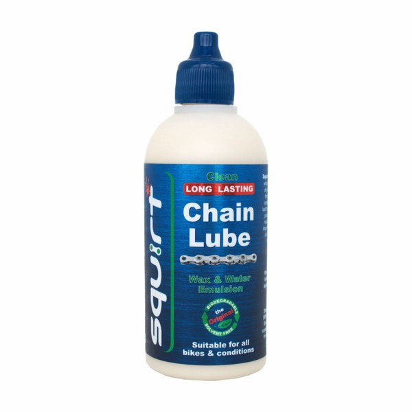 Squirt Chain Lube for Bikes (4 Oz) – Long-Lasting Lube for All Bike Chains – All-Weather Dry Chain Lube – Bike Lubricant to Reduce Noise & Chainsuck – Bike Tools & Maintenance Aid