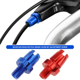 LT Easiyl Pack of 10 M7 Bicycle Brake Lever Adjustment Screws Brake Lever Running Handle Screws Lock Aluminium Alloy Road Mountain Bikes Silver Black Red Gold Blue
