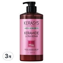 Kerasis Keramide Ultra Repair Shampoo for Extreme Damage, 1L, 3 Packs / 케라시스 케라마이드 극손상 울트라 리페어 샴푸, 1L, 3개