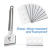 Pack of 100 Blades for Ceramic Hob Scraper, Double-Sided Scraper