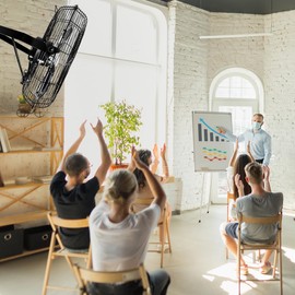 TREATLIFE HOME 20 Inch Black High-Velocity 3-Speed Air Circulator Metal Wall Mount Fan for Indoor and Outdoor Use