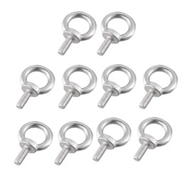 Pack of 10 Eye Bolts, Eye Bolts M5, 304 Stainless Steel Eye Bolts, Eye Bolts Hardware, for Attaching and Hanging (M5X10)