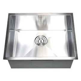 Contempo Living F2620 26 in. Undermount Single Bowl Zero Radius Kitchen Prep Bar Sink - Stainless Steel