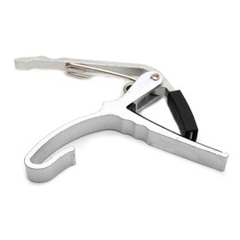 Bray Silver Universal Trigger Clamp Guitar Capo With Rubber Padding - Perfect For Any Acoustic, Electric And Bass Guitar - Quick Release