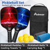 Asbocer Fiberglass Surface Pickleball Set, USAPA Approved, 4 Pickleball Balls,