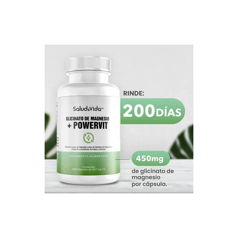 Glicinato Magnesio Freshfood 500mg 200 Cápsulas