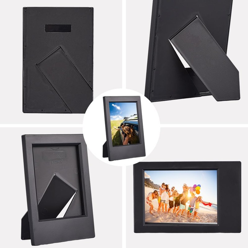 SOFPLATE 6 Pack 2X3 Inch Black Plastic Picture Frame Mini