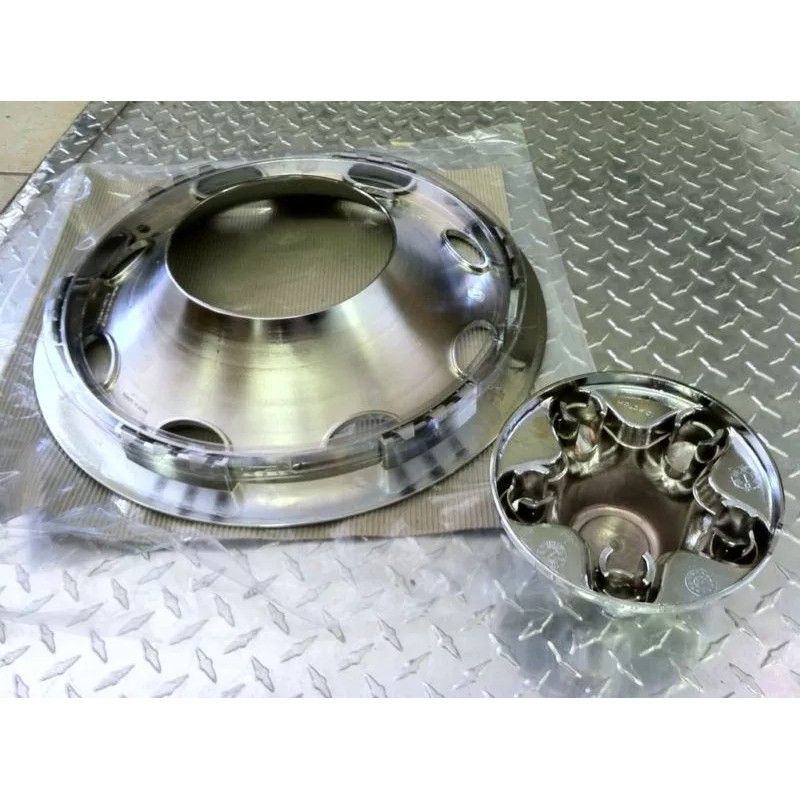 PHOENIX USA (2) 15" 2pc 5x4.5" BP Chrome Trailer Wheel
