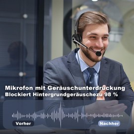 Headphones with Microphone PC Headset Adjustable Microphone with Noise Cancelling USB Type-C 3.5 mm Headset with Microphone Headphones for Business/Phone Conferences/Skype Chat/Online Courses (Black)