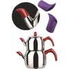 2pcs Teapot Coffeepot Spout Cover Sleeve Leak-proof Drip-proof Silicone Spout