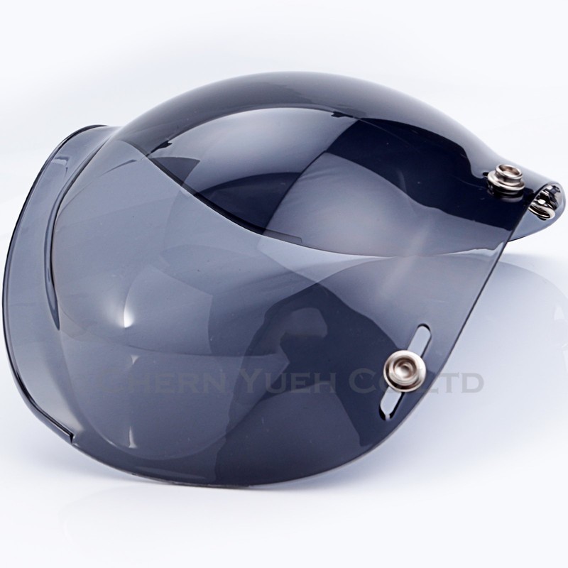 Wide Bubble Shield for Jet Helmets (Smoke)