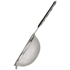 Fackelmann Metal/Plastic Strainer, Tinplate Black/Silver, 34 x 16 x 7 cm