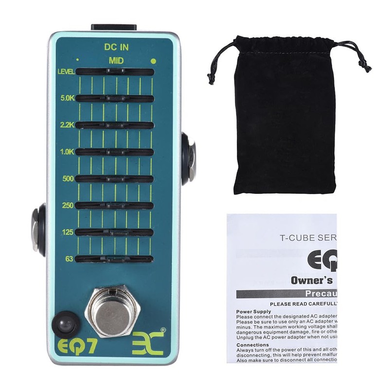 effector,HUIOP EX EQ7 Guitar Equalizer Effect Pedal 7-Band EQ Full