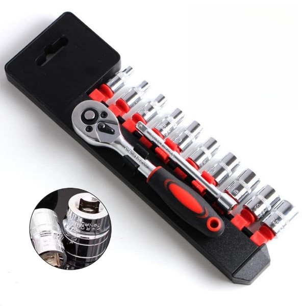 Socket Wrench Set, 0.25 inch (6.35 mm) (1/4 inch), Hex