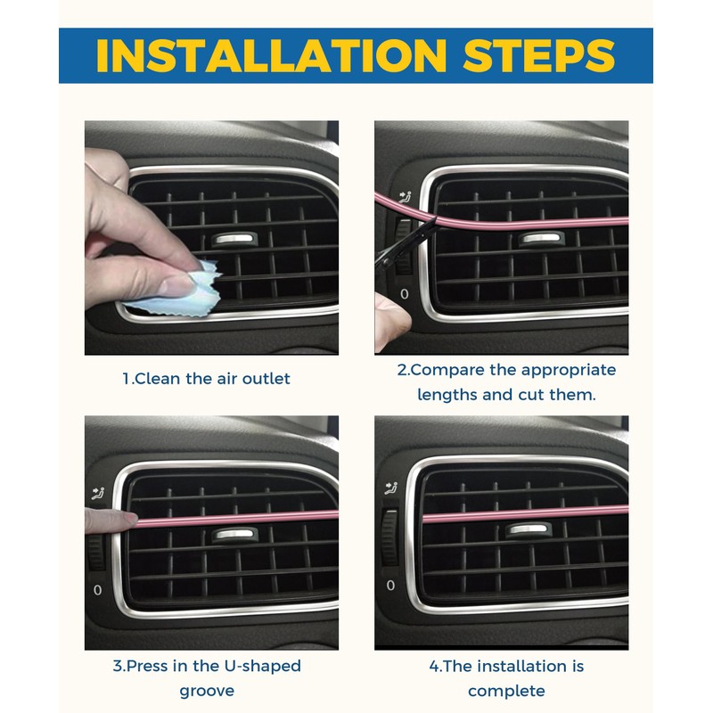 Flaconi 20 pieces car air vent decoration, car accessories decoration,