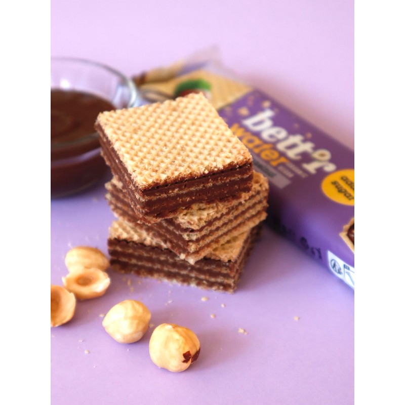 Bett'r No Added Sugar Wafers (Hazelnut)