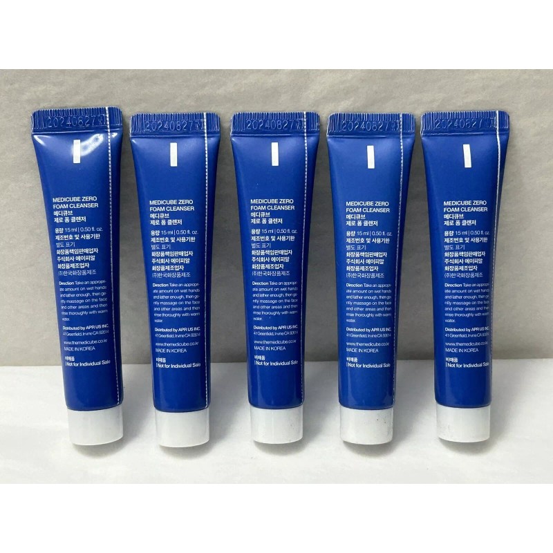 MEDICUBE Zero Foam Cleanser 5-Pack 15 ml Each Tube (S6)