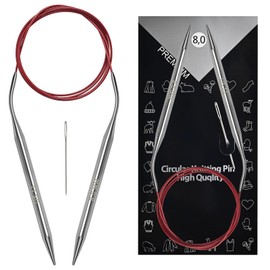 8.0 mm Circular Knitting Needles US11 |47 inches/120 cm | for Beginners Knitting Shawls, Scarves, Blankets and Other Large Projects!