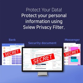 Sview Computer Privacy Screen Filter for 16 inch Diagonal PC Anti-UV, Anti-Blue Light, Anti-Glare Privacy Filter for Widescreen Laptop and Monitor (344 x 215 mm)