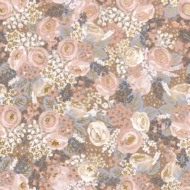 JILLSON & ROBERTS Bulk Gift Wrapping Paper, Bouquet, 1/2 Ream 417' x 30"