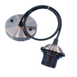 Pendant Light Fitting,Ceiling Rose Pendant with Lamp Holder Fitting Accessories Kit Set for E27 Screw-Type Bulb Light Copper(Pack of 1)