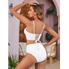 ZAFUL Women High Waisted Bikini Sets Tummy Control High Cut