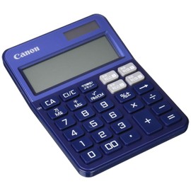 Canon KS-125WUC-BL Colorful Calculator, Antibacterial Specification, Indigo Blue (12 Digit / Mini Tabletop Size, w/ Tax Function)