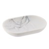 White Marble Resin Hand Soap Dish – Oval Design with