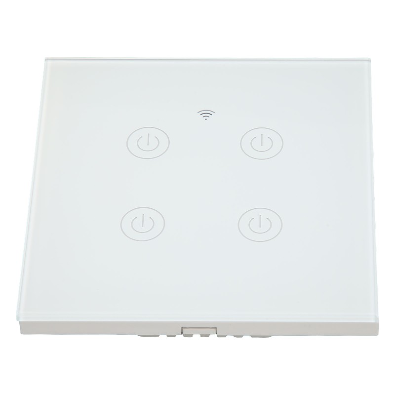 WiFi Smart Wall Light Switch Tempered Glass Remote Control Wireless