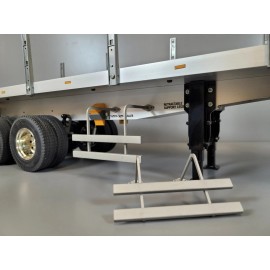 Tamiya Pair Side Metal Under Rail Bumper Guard Tamiya 1/14 Tractor Truck Tank Trailer