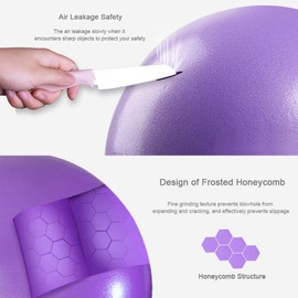 2 Pack Pilates Balls Yoga Balls Barre Balls Mini Exercise Balls, 9 Inch Small Bender Balls for Pilates, Yoga, Core Training and Physical Therapy, Improves Balance