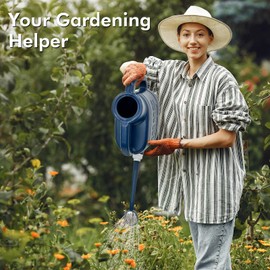 2 Gallon Watering Can for Outdoor Plants, Plant Watering Can with Removable Long Spout and Stainless Steel Sprinkler Head, Large Water Can for Garden Flowers Vegetables