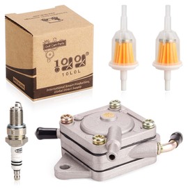 10L0L Golf Cart Fuel Pump for EZGO TXT Medalist 4 Cycle 295cc & 350cc Robin Engine (1994-2003) OEM 72021G01,with Spark Plug and Fuel Filters (Dark Grey)