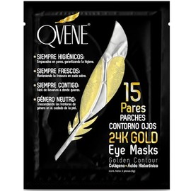 Parches Para Ojos | Oro Puro de 24K | Parches Para Ojeras Contorno de Ojos | Hidrogel con Colágeno + Ácido Hialurónico | 15 Pares