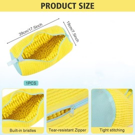 Unique Double-Layer mesh Structure, Shoe Washing Machine Bag, Sports Shoe Washing Shoe Bag, Suitable for Washing Machine Shoe Cleaning Bag, with Zipper and Reusable (1 Piece)