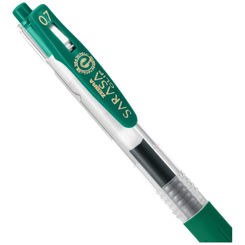 Zebra Sarasa Clip Pen 0.7 mm, Green (JJB15-G)