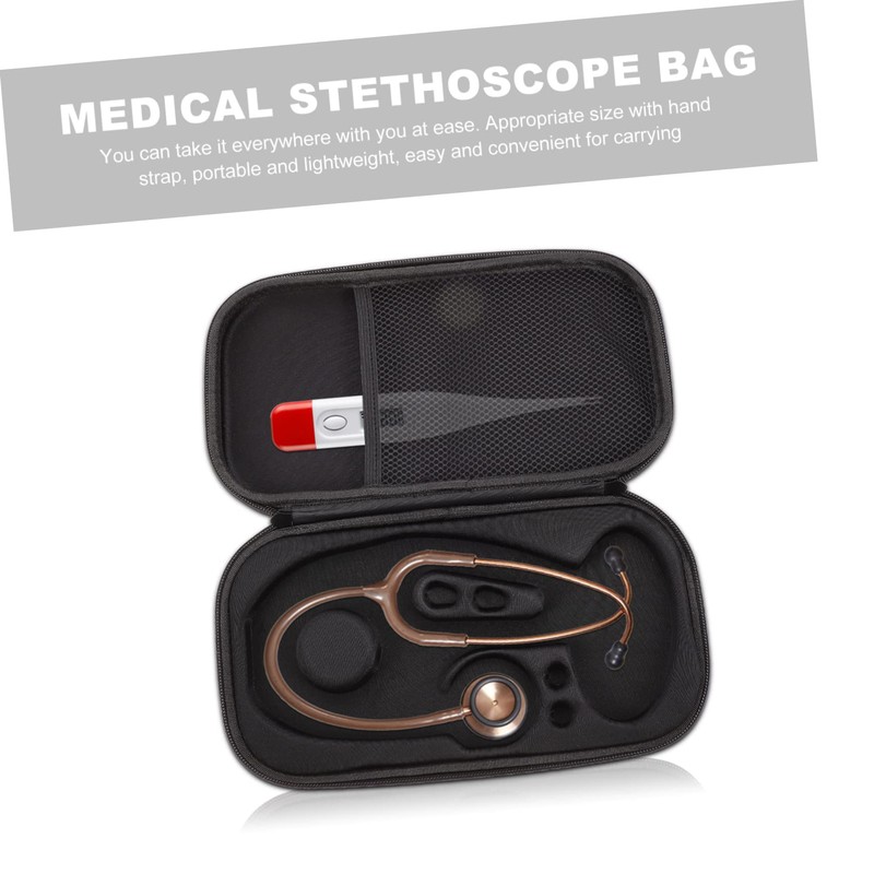 SHOWERORO 1Pc Portable Hard Stethoscope Bag Travel Pouch with Mesh