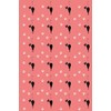  Journal: Black Cats and Paw Prints (Pink) 6x9 -