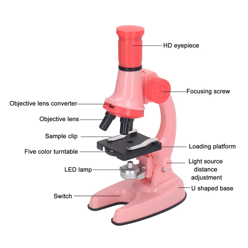 Kids Microscope Set Clear Image Source Science Educational Magnifier Toy