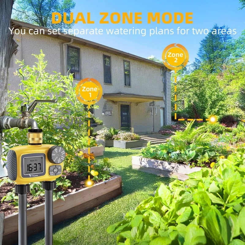 TRJZWA Sprinkler Timer Brass Swivel Water Timer for Garden Hose