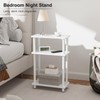 Apicizon Small Narrow Side Table, 3-Tier Skinny End Table with