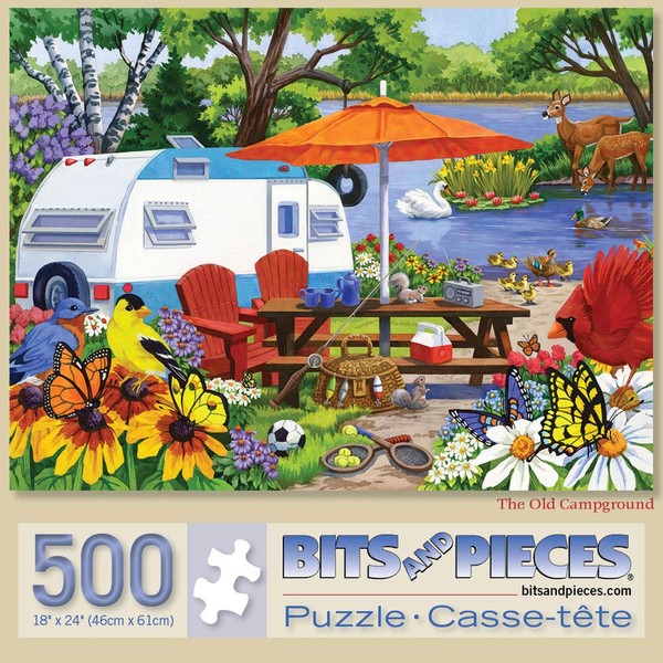 Bits and Pieces - 500 Piece Jigsaw Puzzle for Adults 18" X 24" - The Old Campground - 500 pc Jigsaws by Artist Nancy Wernersbach