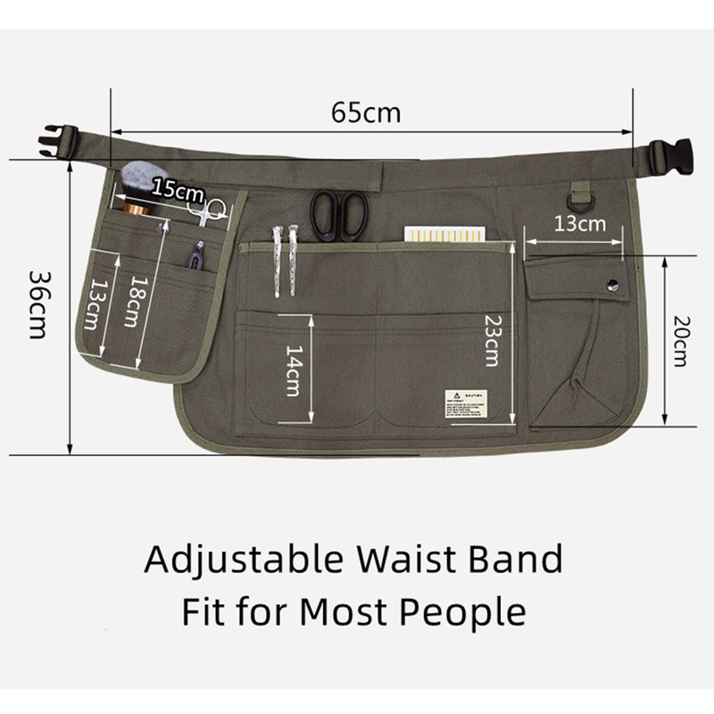 TopTie Canvas 8 Pockets Waist Apron Tool Belt for Chef