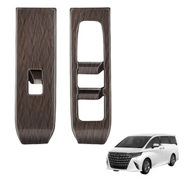 Kylorune Compatible with New Alphard/Vellfire 40 Series Accessory Power Window Switch Panel Door Panel Cover Front Door Parts Exclusive Goods Interior Parts (Wood Grain)