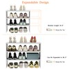 3-Tier Small Shoe Rack Organizer for Closet, White Expandable Shoe