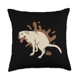Best Labrador Poop Ever funny Poop ugly Design Throw Pillow